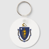 Staatsflagge von Massachusetts Schlüsselanhänger (Vorderseite)
