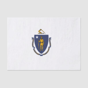 Staatsflagge von Massachusetts Seidenpapier