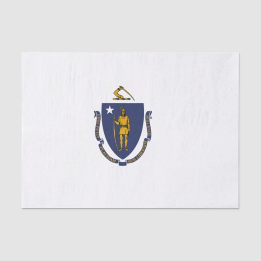 Staatsflagge von Massachusetts Seidenpapier (Vorderseite)