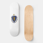 Staatsflagge von Massachusetts Skateboard (Vorderseite)
