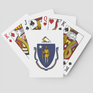 Staatsflagge von Massachusetts Spielkarten