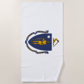 Staatsflagge von Massachusetts Strandtuch (Vorderseite)