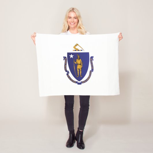 Staatsflagge von Massachusetts, USA Fleecedecke (Beispiel)