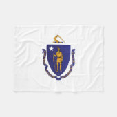 Staatsflagge von Massachusetts, USA Fleecedecke (Vorderseite (Horizontal))