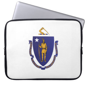 Staatsflagge von Massachusetts, USA Laptopschutzhülle
