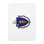 Staatsflagge von Massachusetts, USA Magnet (Vertikal)