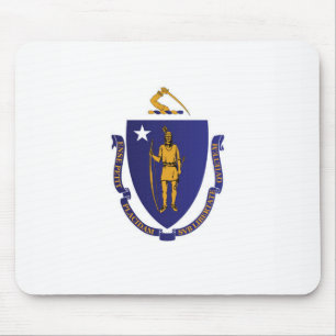 Staatsflagge von Massachusetts, USA Mousepad