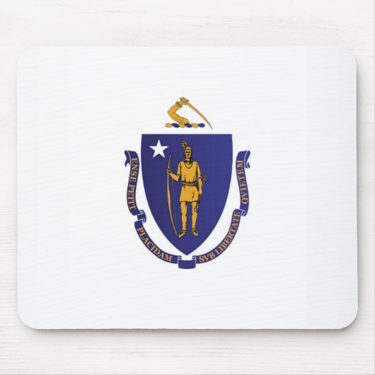 Staatsflagge von Massachusetts, USA Mousepad (Vorne)