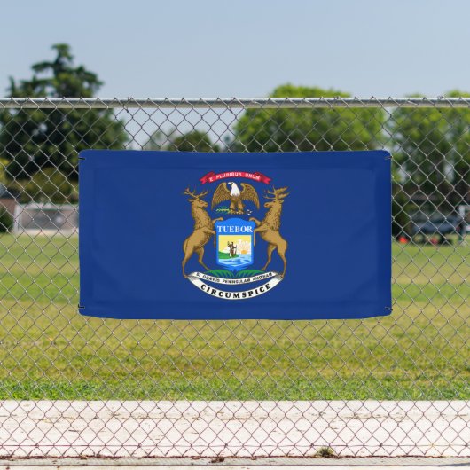 Staatsflagge von Michigan Banner (Insitu)