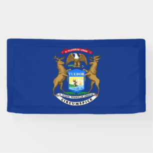 Staatsflagge von Michigan Banner