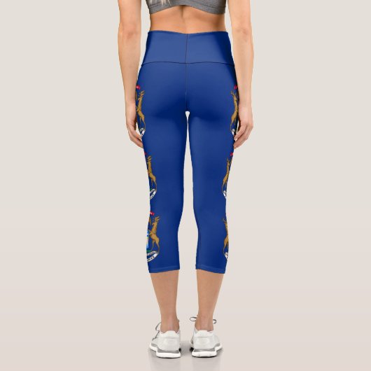 Staatsflagge von Michigan Capri Leggings (Rückseite)