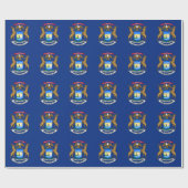 Staatsflagge von Michigan Geschenkpapier (Flach)