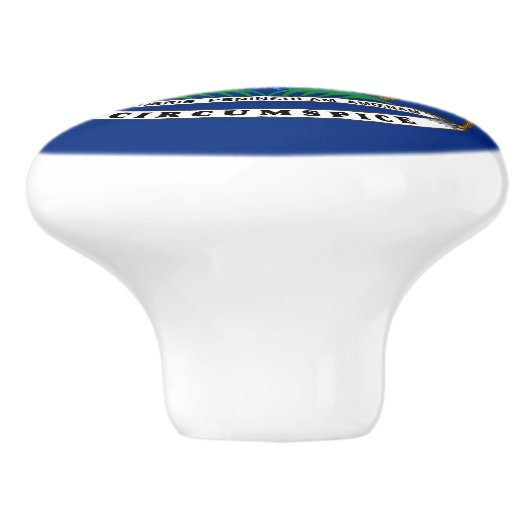 Staatsflagge von Michigan Keramikknauf (Seitenansicht)