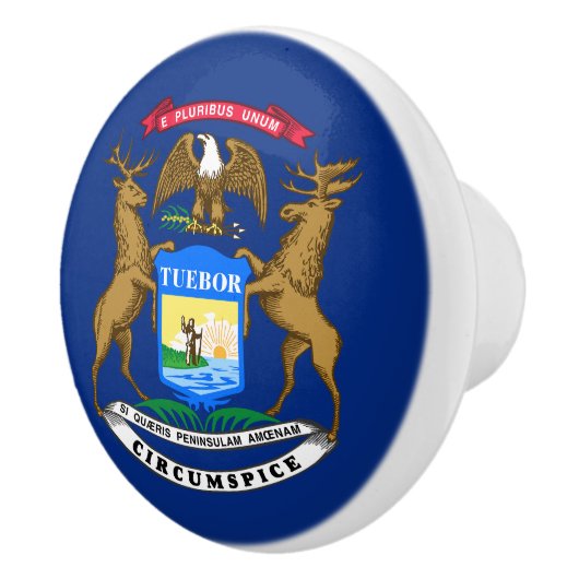 Staatsflagge von Michigan Keramikknauf (Rechts)