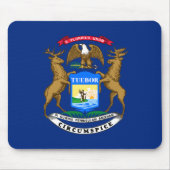 Staatsflagge von Michigan Mousepad (Vorne)