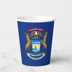 Staatsflagge von Michigan Pappbecher