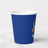 Staatsflagge von Michigan Pappbecher (Vorderseite)