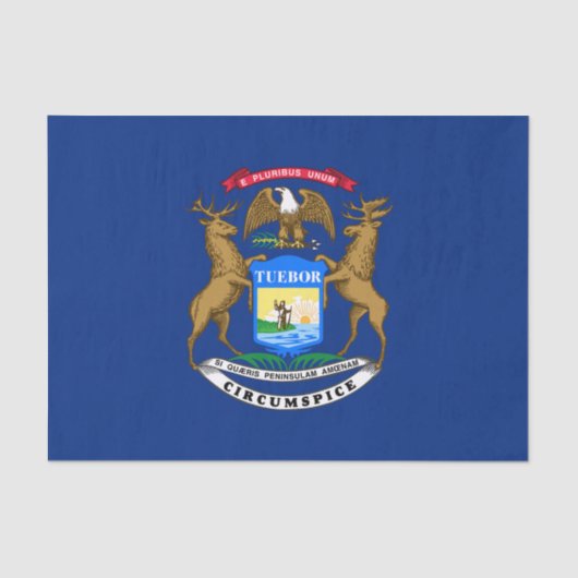 Staatsflagge von Michigan Seidenpapier (Vorderseite)