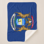 Staatsflagge von Michigan Sherpadecke (Vorderseite)