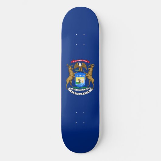 Staatsflagge von Michigan Skateboard (Vorderseite)