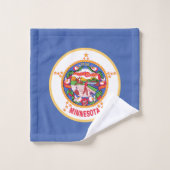 Staatsflagge von Minnesota Badhandtuch Set (Waschlappen)