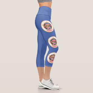 Staatsflagge von Minnesota Capri Leggings