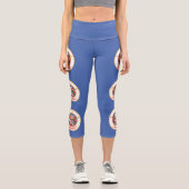Staatsflagge von Minnesota Capri Leggings (Vorderseite)