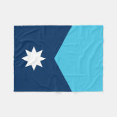 Staatsflagge von Minnesota Fleecedecke (Vorderseite (Horizontal))