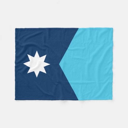 Staatsflagge von Minnesota Fleecedecke (Vorderseite (Horizontal))