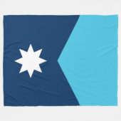 Staatsflagge von Minnesota Fleecedecke (Vorderseite (Horizontal))