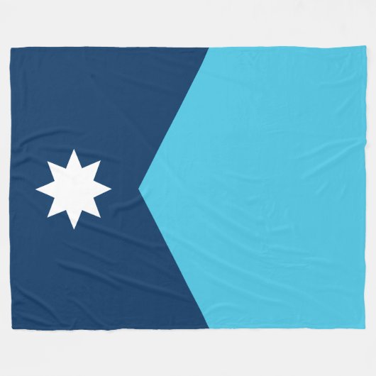 Staatsflagge von Minnesota Fleecedecke (Vorderseite (Horizontal))