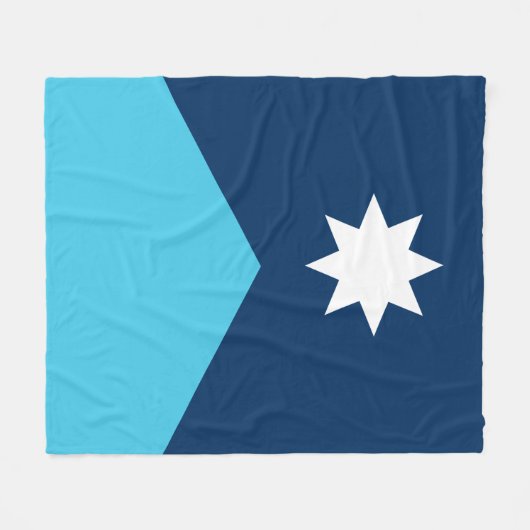 Staatsflagge von Minnesota Fleecedecke (Vorderseite (Horizontal))