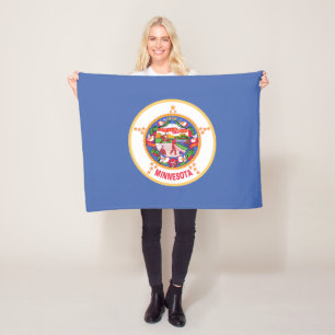 Staatsflagge von Minnesota Fleecedecke