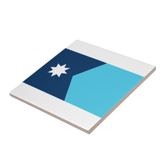 Staatsflagge von Minnesota Fliese (Seite)