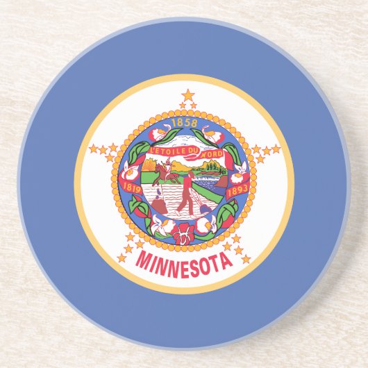 Staatsflagge von Minnesota Getränkeuntersetzer (Vorne)