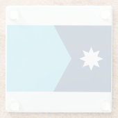 Staatsflagge von Minnesota Glasuntersetzer (Rückseite)