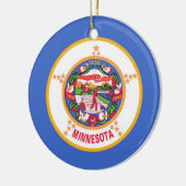 Staatsflagge von Minnesota Keramik Ornament (Links)