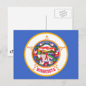 Staatsflagge von Minnesota Postkarte (Vorne/Hinten)