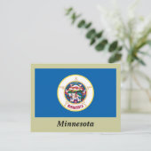 Staatsflagge von Minnesota Postkarte (Stehend Vorderseite)