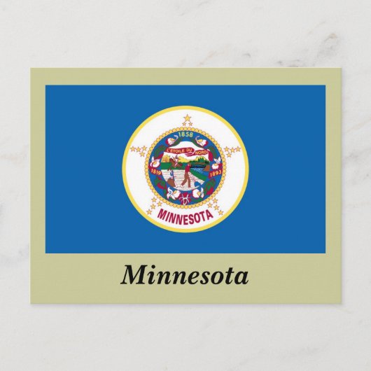 Staatsflagge von Minnesota Postkarte (Vorderseite)