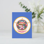 Staatsflagge von Minnesota Postkarte (Stehend Vorderseite)