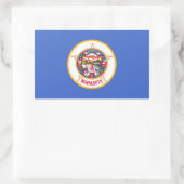 Staatsflagge von Minnesota Rechteckiger Aufkleber (Tasche)