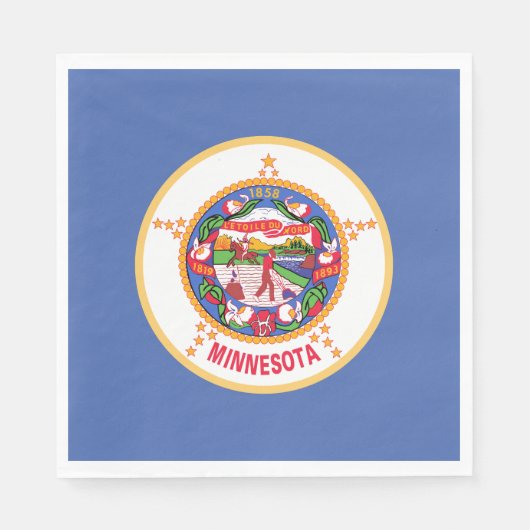 Staatsflagge von Minnesota Serviette (Vorderseite)