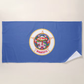 Staatsflagge von Minnesota Strandtuch (Vorderseite)