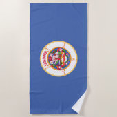 Staatsflagge von Minnesota Strandtuch (Vorderseite)