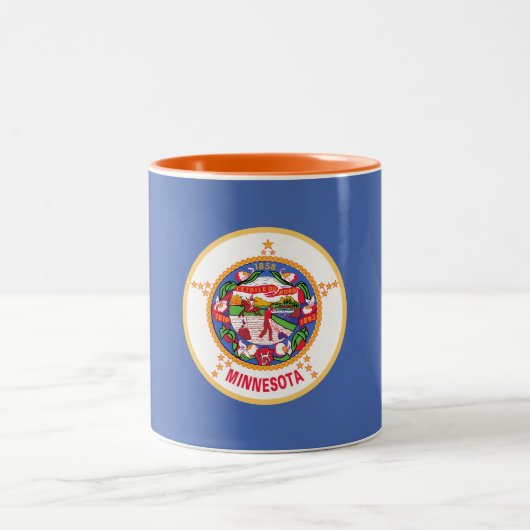 Staatsflagge von Minnesota Zweifarbige Tasse (Mittel)