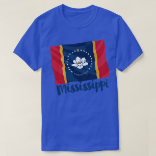 Staatsflagge von Mississippi in New Magnolien T-Shirt