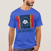 Staatsflagge von Mississippi in New Magnolien T-Shirt (Vorderseite)