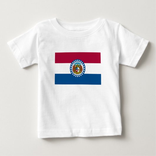Staatsflagge von Missouri Baby T-shirt (Vorderseite)