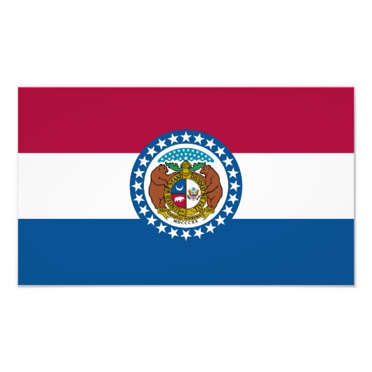 Staatsflagge von Missouri Fotodruck (Vorne)